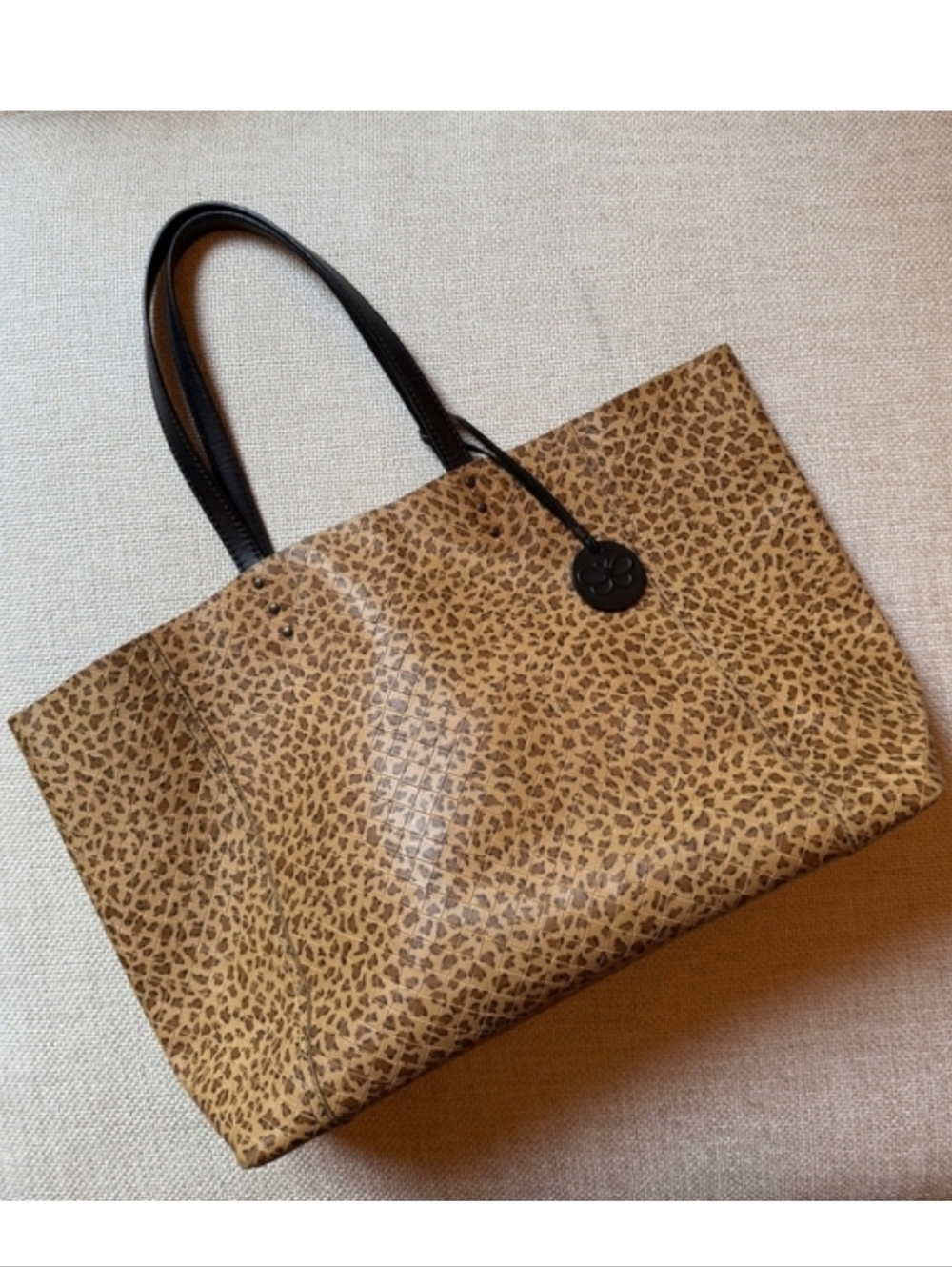 Sale🐆Bottega Veneta Mirage Intrecciato Leopard Leather Tote.
